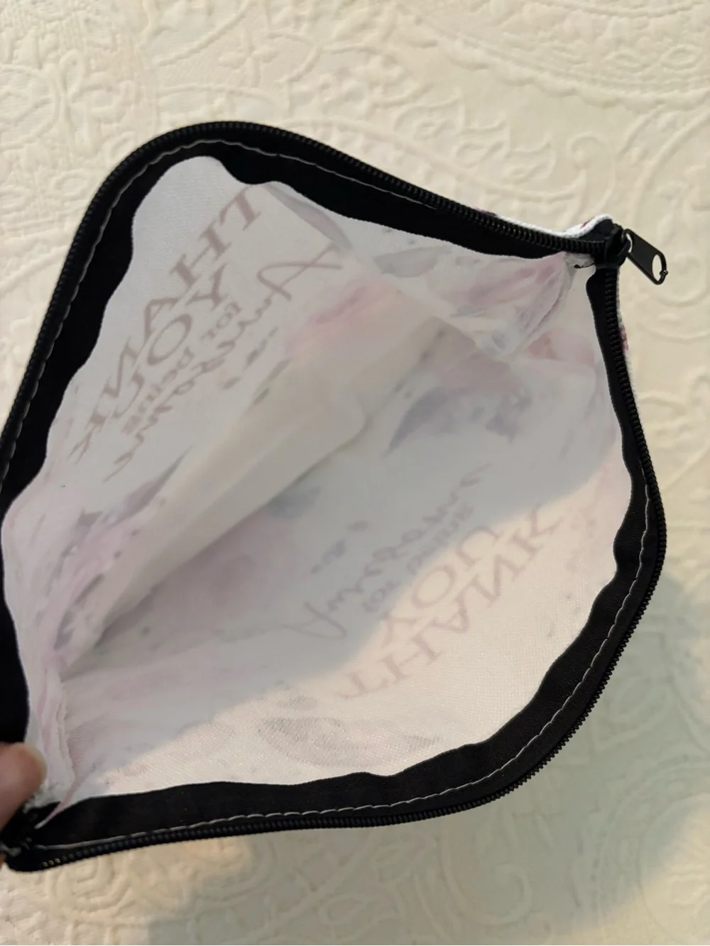 Thank You Floral Tote & Pouch Set - Pink
